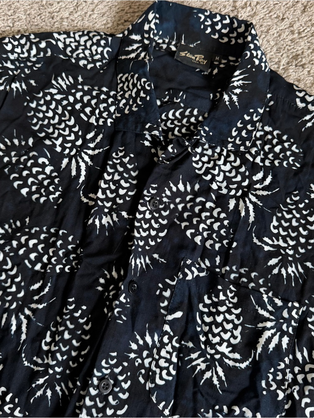 Stan Ray Pineapple Button Down Short Sleeve Shirt